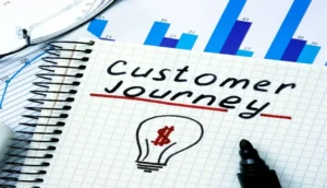 customer journey with lighbulb and marker